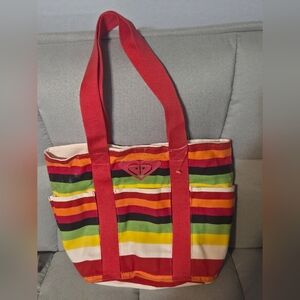 RXY Colorful Canvas Striped Tote Bag